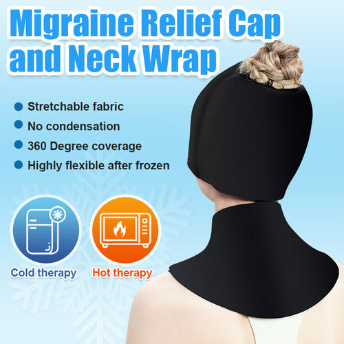 Ice Hat Eye Mask and Neck Brace Cold Compress Set