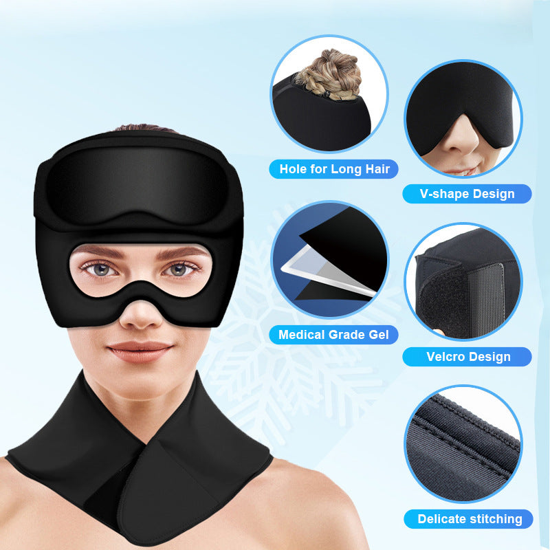 Ice Hat Eye Mask and Neck Brace Cold Compress Set