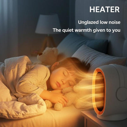Portable Ceramic Heater with 2-Speed Energy Efficient Indoor Heater with Overheating & Tip over Safety for Home and Office Use