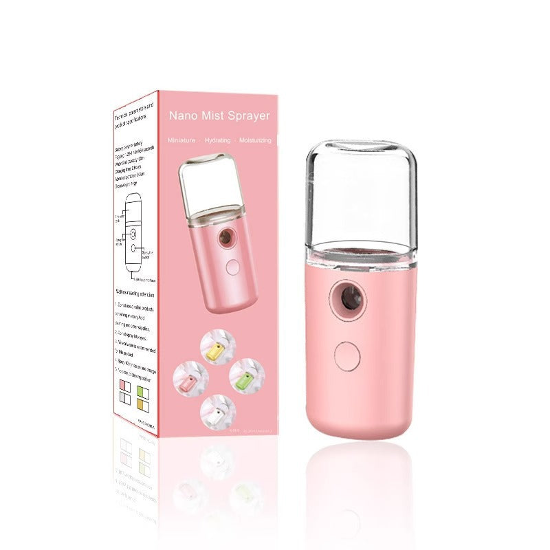 Portable Nano Spray Facial Humidifier with Cold Mist and USB Recharge