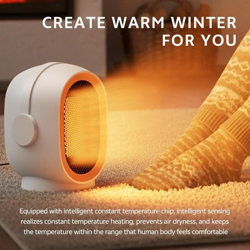 Portable Ceramic Heater with 2-Speed Energy Efficient Indoor Heater with Overheating & Tip over Safety for Home and Office Use