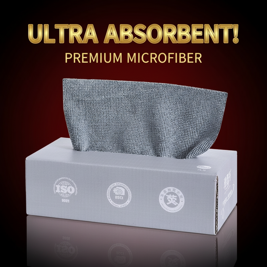 20-Pack Reusable Microfiber Cleaning Towels